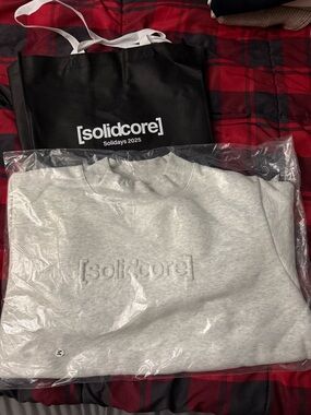Solidcore 2025 Solidays Limited Edition Gray Cotton Fleece Mockneck Sweater